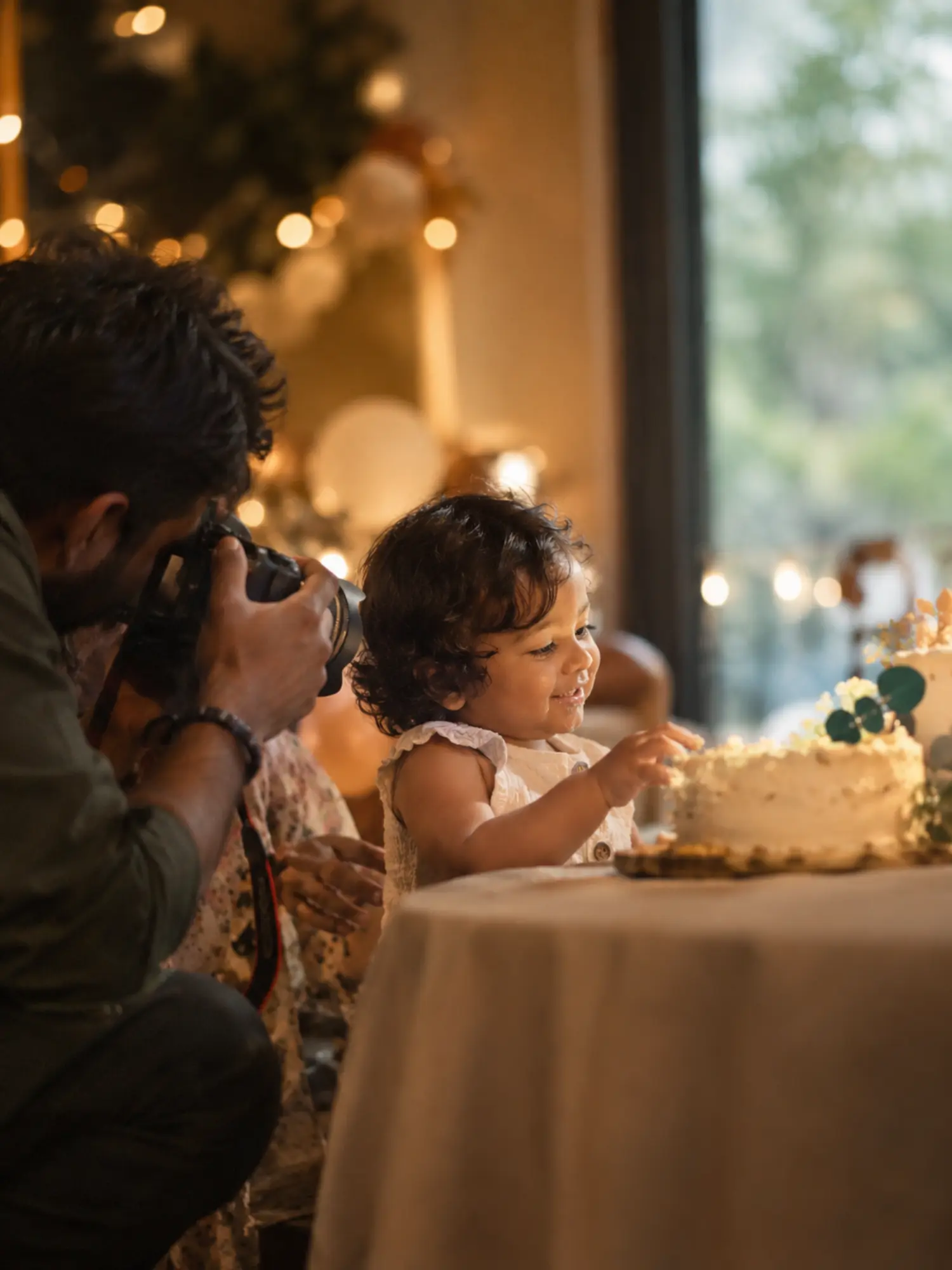 Birthday party photographer capturing a first birthday in Bangalore