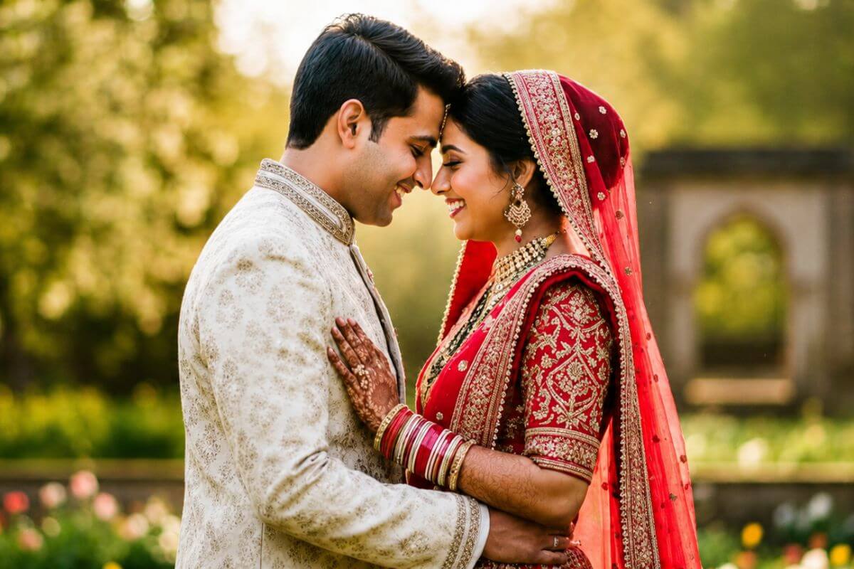 Candid wedding photography example – couple laughing naturally