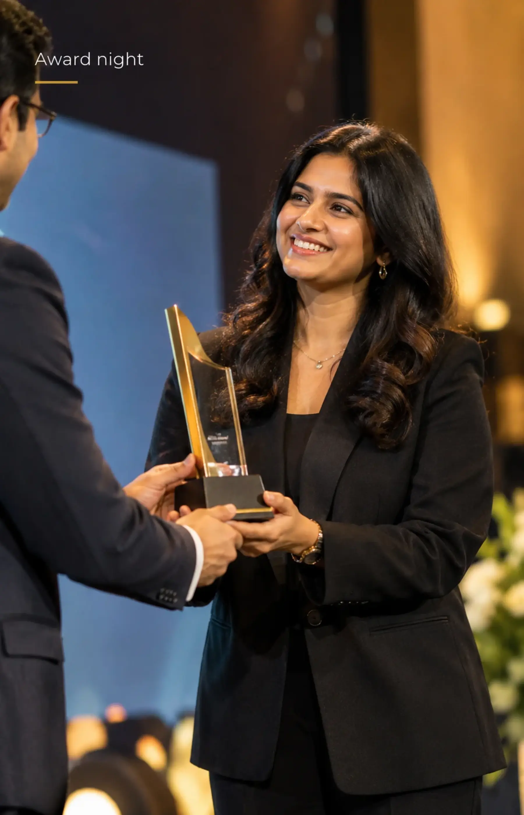 Award night photography at a corporate event in Bangalore