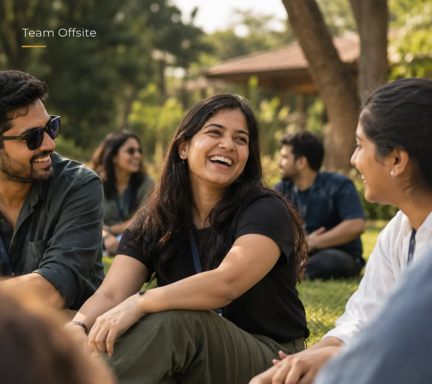 Team offsite photography at a resort near Bangalore