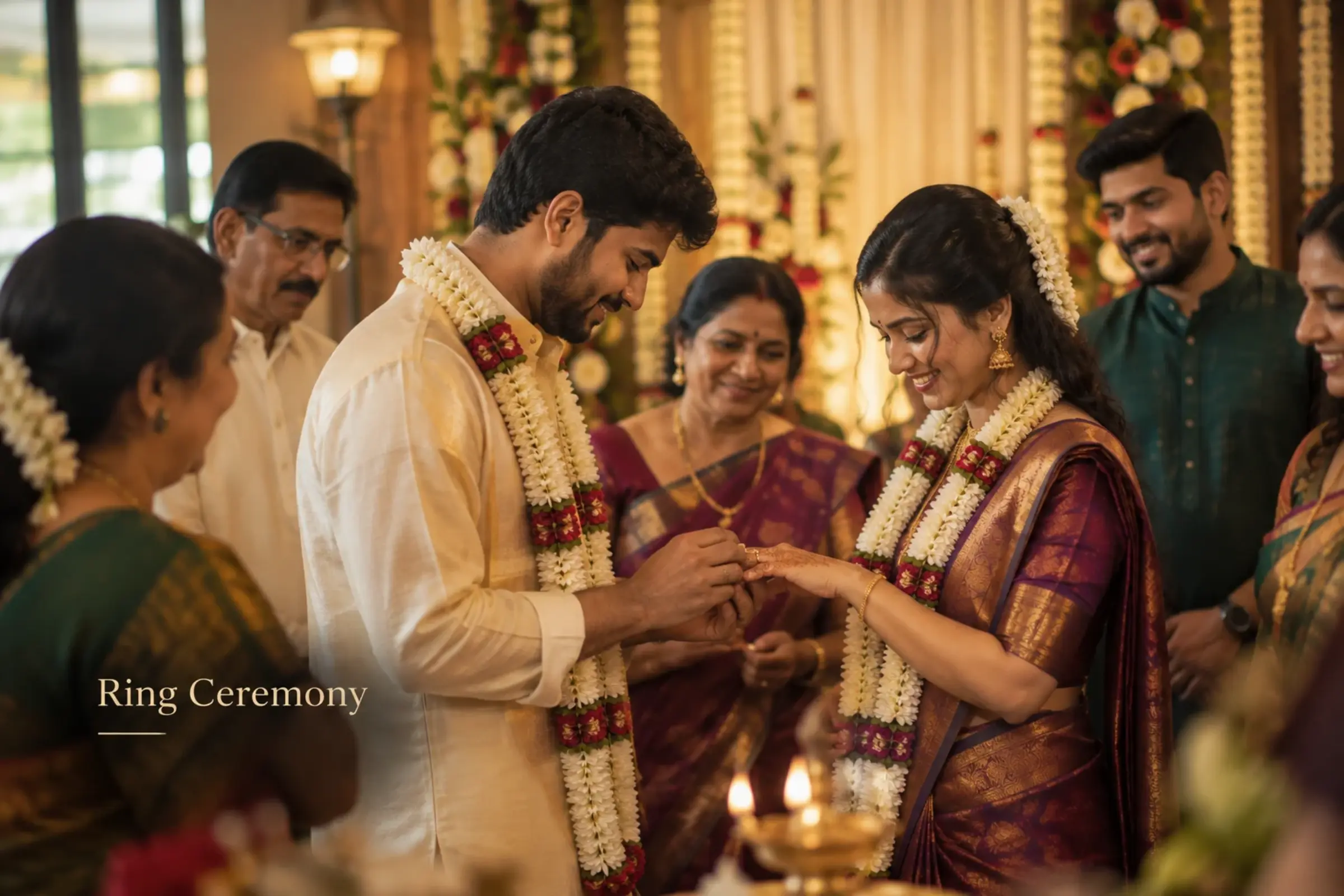 Ring ceremony photography in Jayanagar, Bangalore