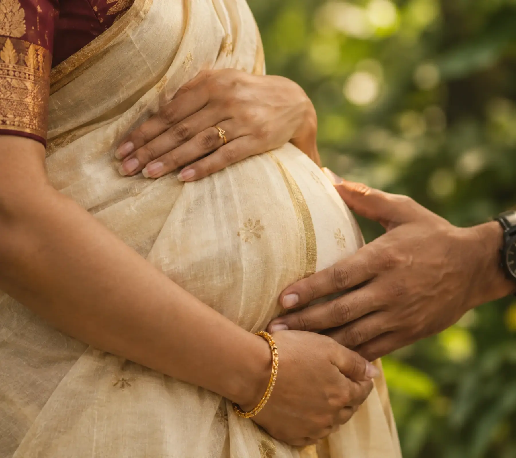Maternity photoshoot at Lalbagh, Bangalore
