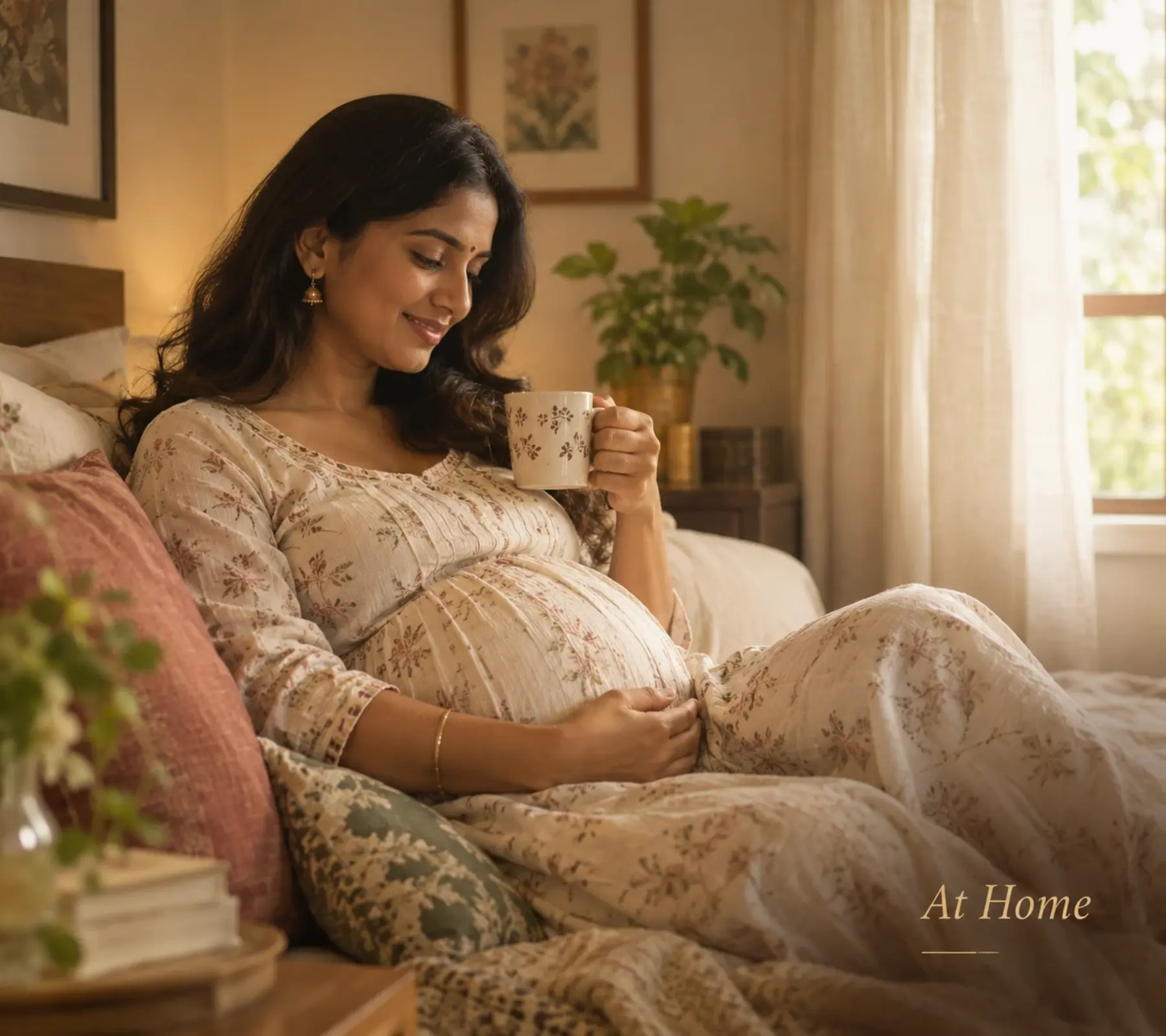 At-home maternity session in Bangalore